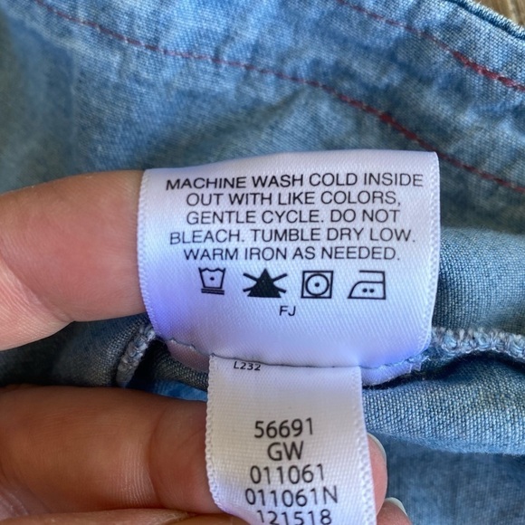 Hanna Andersson Ric Rac Denim Chambray Dress Size 4 Tiered Summer Dress - Picture 8 of 9